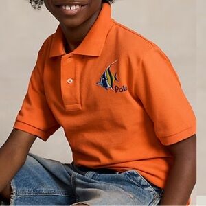 NWT polo Ralph Lauren blue fish orange kids Sz S - selling as a set of 2!